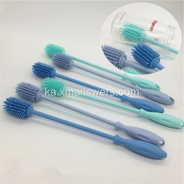 Silicone Spongs პატარა ბავშვის ბოთლის ფუნჯის გამწმენდი